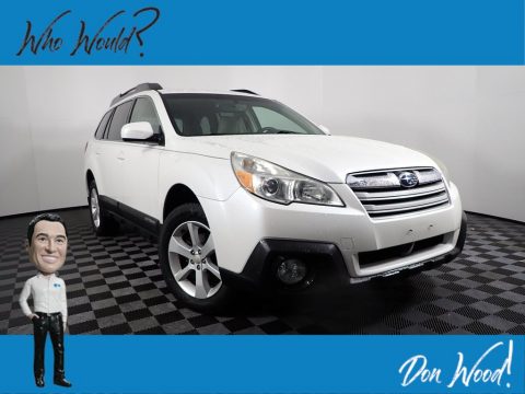 Satin White Pearl Subaru Outback 2.5i Premium.  Click to enlarge.