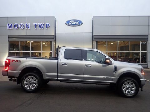 Iconic Silver Ford F350 Super Duty Platinum Crew Cab 4x4.  Click to enlarge.