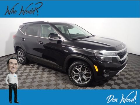 Black Cherry Kia Seltos EX AWD.  Click to enlarge.