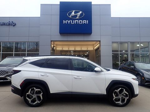 Serenity White Hyundai Tucson SEL AWD.  Click to enlarge.