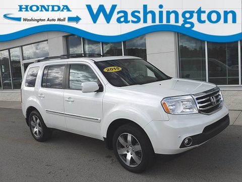 White Diamond Pearl Honda Pilot Touring 4WD.  Click to enlarge.