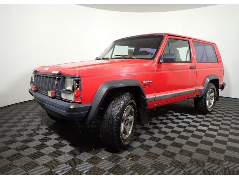 Flame Red Jeep Cherokee SE.  Click to enlarge.