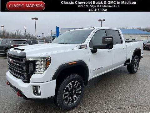 Summit White GMC Sierra 2500HD AT4 Crew Cab 4x4.  Click to enlarge.