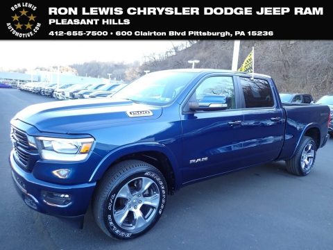 Patriot Blue Pearl Ram 1500 Laramie Crew Cab 4x4.  Click to enlarge.