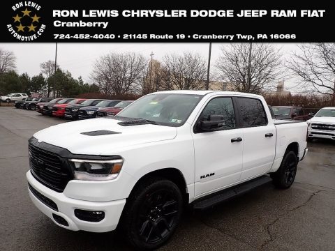 Bright White Ram 1500 Laramie Night Edition Crew Cab 4x4.  Click to enlarge.