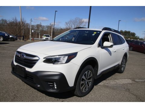Crystal White Pearl Subaru Outback 2.5i Premium.  Click to enlarge.