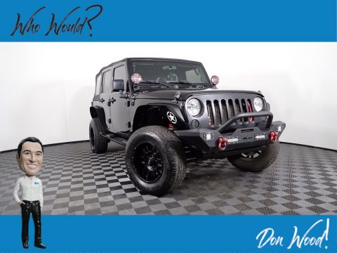 Black Jeep Wrangler Unlimited Sahara 4x4.  Click to enlarge.