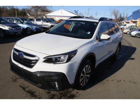 Crystal White Pearl Subaru Outback 2.5i Premium.  Click to enlarge.