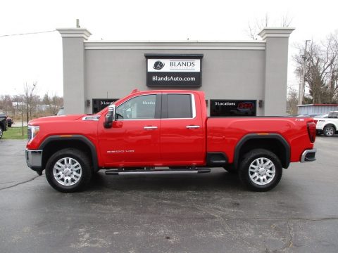 Cardinal Red GMC Sierra 2500HD SLT Crew Cab 4WD.  Click to enlarge.