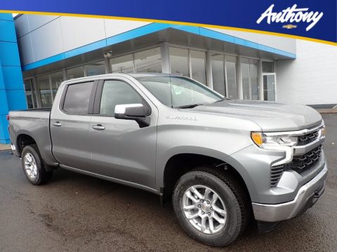 Sterling Gray Metallic Chevrolet Silverado 1500 LT Crew Cab 4x4.  Click to enlarge.
