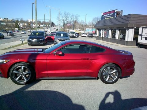 Ruby Red Metallic Ford Mustang V6 Coupe.  Click to enlarge.