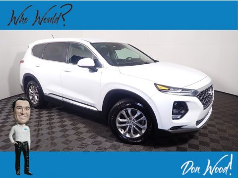 Quartz White Hyundai Santa Fe SE AWD.  Click to enlarge.