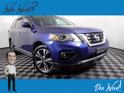 Caspian Blue Nissan Pathfinder Platinum 4x4.  Click to enlarge.