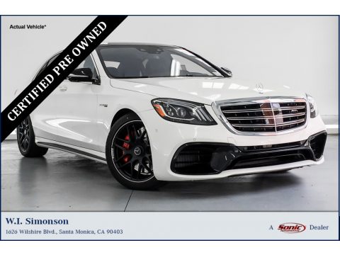 designo Diamond White Metallic Mercedes-Benz S AMG 63 4Matic Sedan.  Click to enlarge.