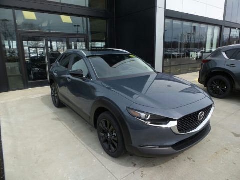 Polymetal Gray Metallic Mazda CX-30 S Carbon Edition AWD.  Click to enlarge.
