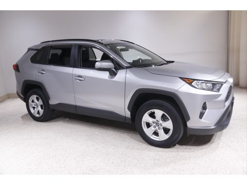 Silver Sky Metallic Toyota RAV4 XLE AWD.  Click to enlarge.