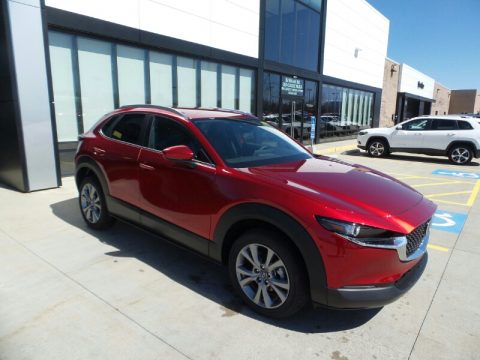 Soul Red Crystal Metallic Mazda CX-30 S Select AWD.  Click to enlarge.