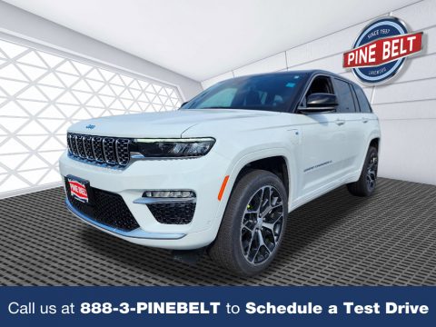 Bright White Jeep Grand Cherokee Summit Reserve 4XE.  Click to enlarge.