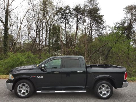 Black Forest Green Pearl Ram 1500 Laramie Crew Cab 4x4.  Click to enlarge.
