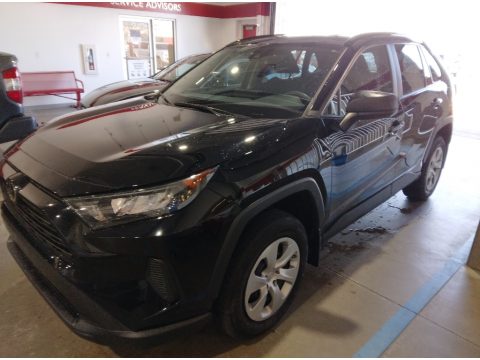 Midnight Black Metallic Toyota RAV4 LE AWD.  Click to enlarge.