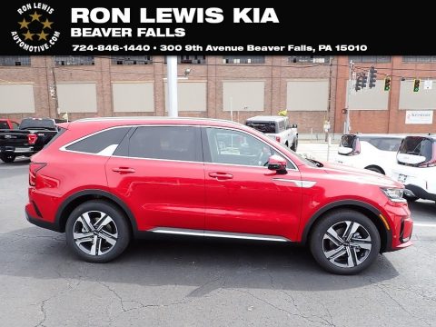 Runway Red Kia Sorento Hybrid EX AWD Hybrid.  Click to enlarge.