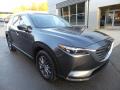 Front 3/4 View of 2021 Mazda CX-9 Touring AWD #9