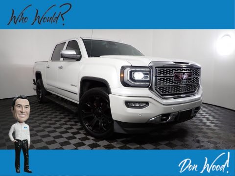 Summit White GMC Sierra 1500 Denali Crew Cab 4WD.  Click to enlarge.