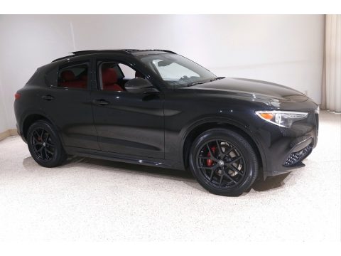 Vulcano Black Metallic Alfa Romeo Stelvio Ti AWD.  Click to enlarge.