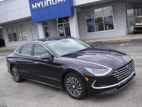 Oxford Blue Hyundai Sonata Limited Hybrid.  Click to enlarge.