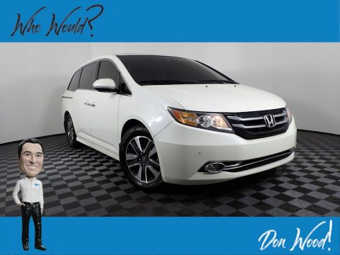 White Diamond Pearl Honda Odyssey Touring Elite.  Click to enlarge.