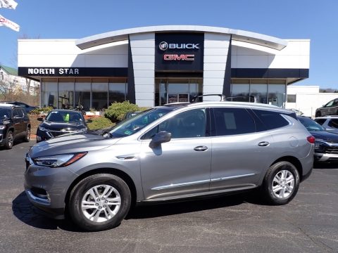 Satin Steel Metallic Buick Enclave Essence AWD.  Click to enlarge.