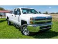 Front 3/4 View of 2018 Chevrolet Silverado 3500HD Work Truck Double Cab 4x4 #1