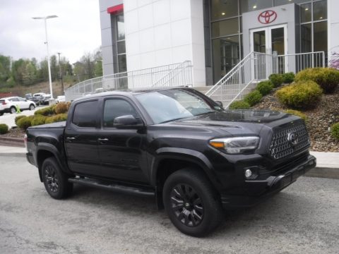 Midnight Black Metallic Toyota Tacoma Limited Double Cab 4x4.  Click to enlarge.