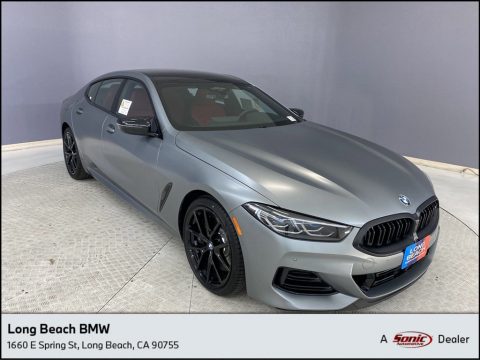 Frozen Pure Grey Metallic BMW 8 Series 850i xDrive Gran Coupe.  Click to enlarge.
