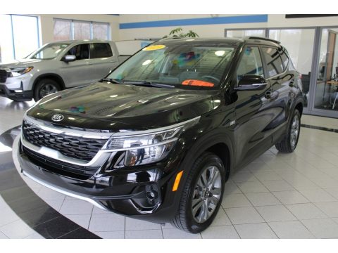 Black Cherry Kia Seltos S AWD.  Click to enlarge.