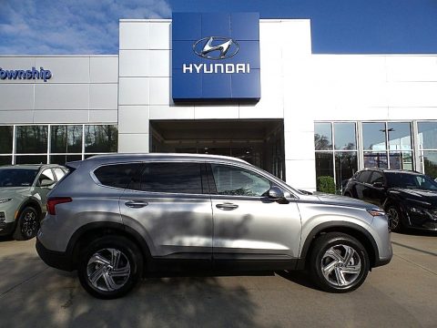 Shimmering Silver Pearl Hyundai Santa Fe SEL AWD.  Click to enlarge.