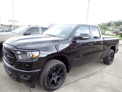 Diamond Black Crystal Pearl Ram 1500 Big Horn Night Edition Quad Cab 4x4.  Click to enlarge.