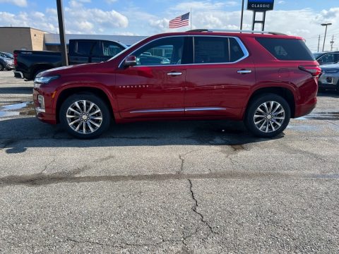 Radiant Red Tintcoat Chevrolet Traverse Premier.  Click to enlarge.