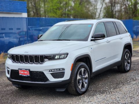 Bright White Jeep Grand Cherokee 4XE.  Click to enlarge.