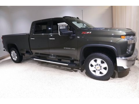 Greenstone Metallic Chevrolet Silverado 2500HD LTZ Crew Cab 4x4.  Click to enlarge.