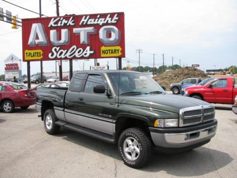 Moss Green Pearl Dodge Ram 1500 Laramie Extended Cab 4x4.  Click to enlarge.