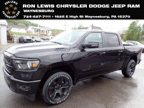 Diamond Black Crystal Pearl Ram 1500 Big Horn Night Edition Crew Cab 4x4.  Click to enlarge.