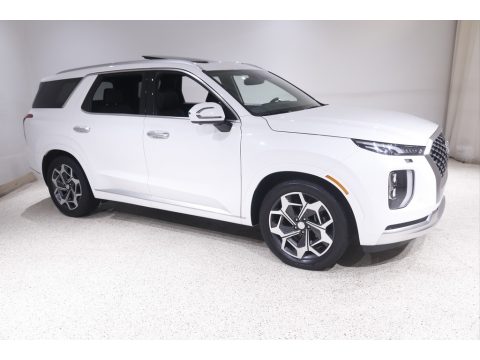 Hyper White Hyundai Palisade Calligraphy AWD.  Click to enlarge.