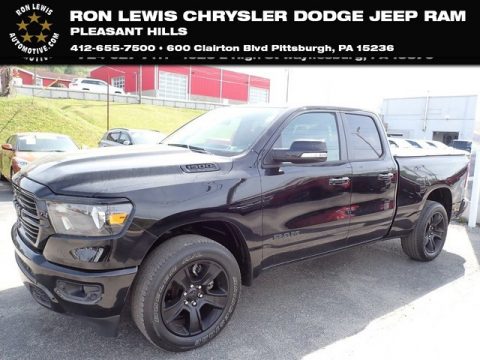 Diamond Black Crystal Pearl Ram 1500 Big Horn Night Edition Quad Cab 4x4.  Click to enlarge.