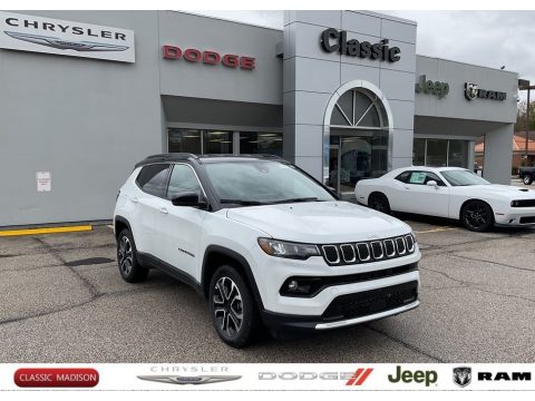 Bright White Jeep Compass Limited 4x4.  Click to enlarge.