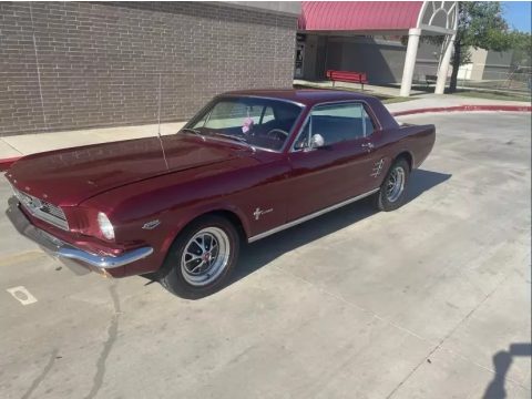 Vintage Burgundy Ford Mustang Coupe.  Click to enlarge.