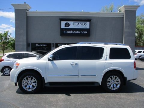 Pearl White Nissan Armada Platinum 4x4.  Click to enlarge.