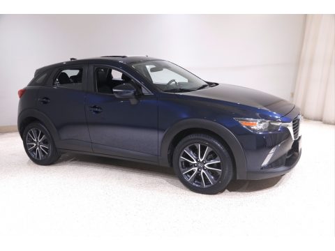 Deep Crystal Blue Mica Mazda CX-3 Touring AWD.  Click to enlarge.