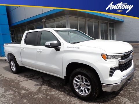 Summit White Chevrolet Silverado 1500 LT Crew Cab 4x4.  Click to enlarge.