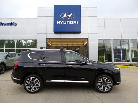 Twilight Black Hyundai Santa Fe Calligraphy AWD.  Click to enlarge.